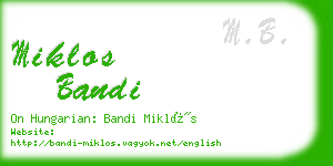 miklos bandi business card